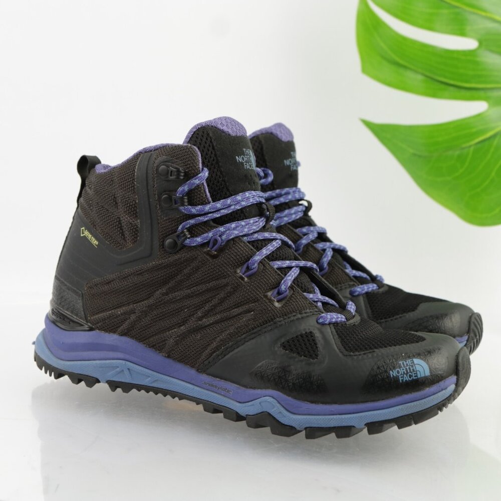 The North Face Women Ultra Fastpack Boot Size 7 Waterproof GoreTex Black Lace Up